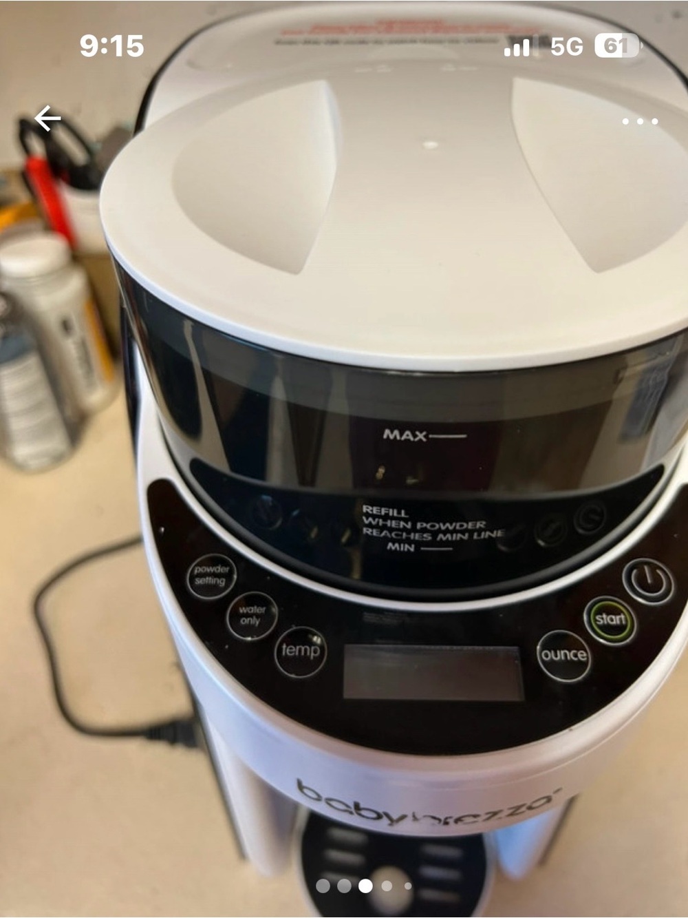 Baby Brezza Formula Pro - White and Gray Automatic Formula Maker - Picture 6 of 8